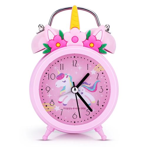 Unicorn Kids Alarm Clock with Backlight - Cute Desk Clock for Children