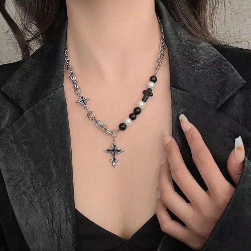 Trendy Crystal Cross Pendant Necklace - Unique Fashion Jewellery