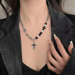 Trendy Crystal Cross Pendant Necklace - Unique Fashion Jewellery