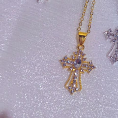 Faitolagi Stylish Cross Pendant Necklace - Trendy Fashion Accessory