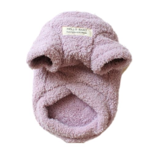 Soft Plush Winter Dog Sweater - Warm Dog Clothes for Small Breeds - Purple / XL