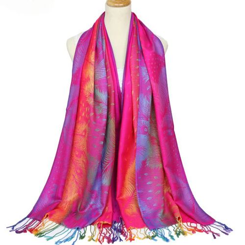 LMLAVEN Colourful Ethnic Jacquard Scarf - Warm Multifunctional Stole