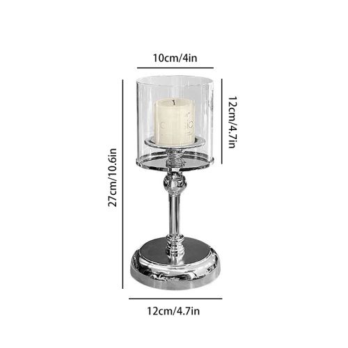 Aihem Retro Metal & Glass Candle Holder for Elegant Home Decoration