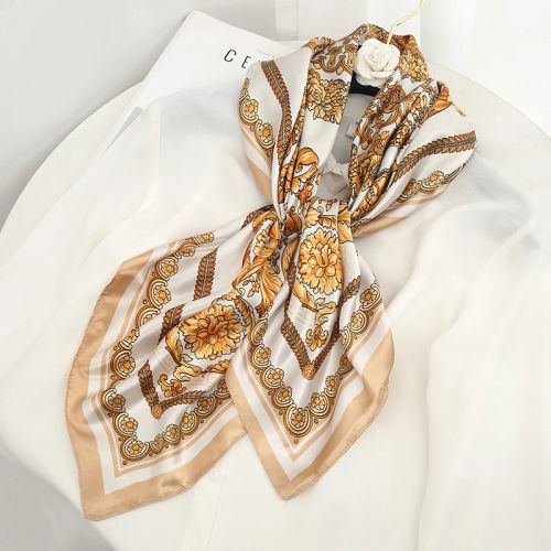 SANMAIHUA Luxury Silk Scarf - Fashionable 90x90CM Sunscreen Shawl - MS06JSC020-01