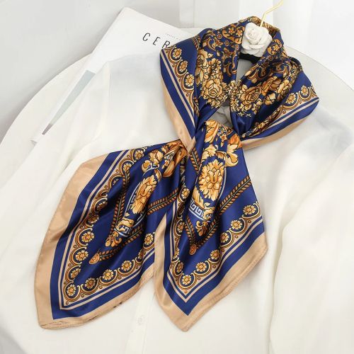 SANMAIHUA Luxury Silk Scarf - Fashionable 90x90CM Sunscreen Shawl