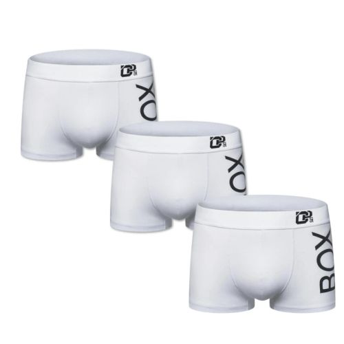 Comfortable Breathable Boxer Panties - Soft & Stylish Underwear - 3OR212-WH / M