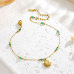 Kuziduocai Trendy Geometric Shell Necklace - Stylish Chain Accessory