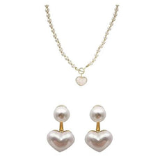 Elegant Heart Pendant Pearl Necklace - Affordable Sophistication