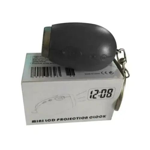MOONBIFFY Portable Projection Alarm Clock Keychain - LED Time Display