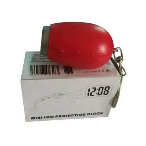MOONBIFFY Portable Projection Alarm Clock Keychain - LED Time Display