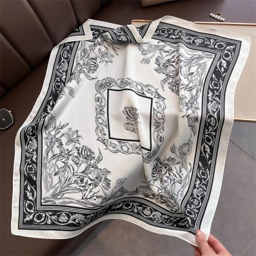 SENAIFEI Fashion Floral Print Scarf - Lightweight Stylish Accessory - JNC1040-01