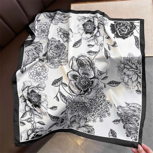 SENAIFEI Fashion Floral Print Scarf - Lightweight Stylish Accessory - JNC277-01