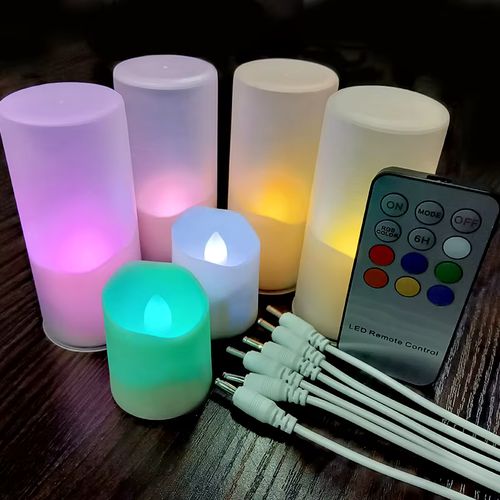 FPOO USB Rechargeable LED Candle - Flameless Ambience for Holidays