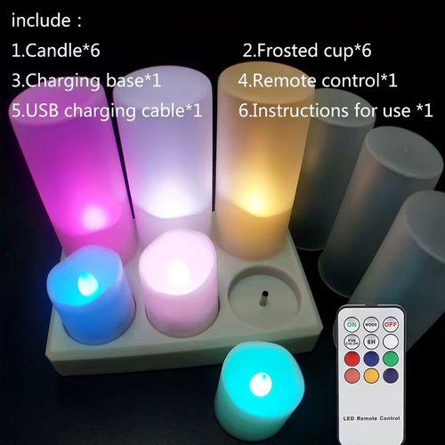 FPOO USB Rechargeable LED Candle - Flameless Ambience for Holidays