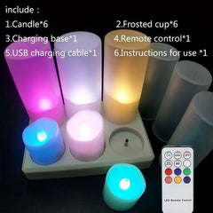 FPOO USB Rechargeable LED Candle - Flameless Ambience for Holidays