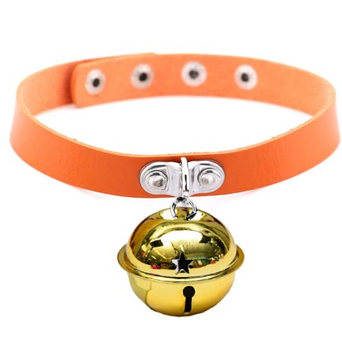 Stylish Punk Necklace - Fashionable Design for Parties - 7-orange