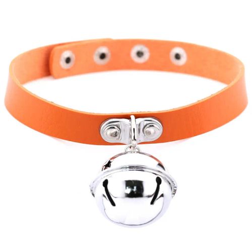 Stylish Punk Necklace - Fashionable Design for Parties - orange