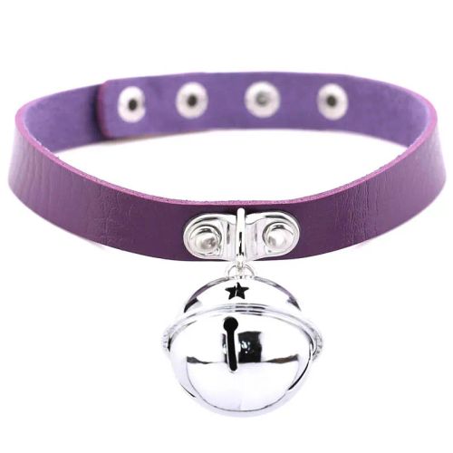 Stylish Punk Necklace - Fashionable Design for Parties - purple
