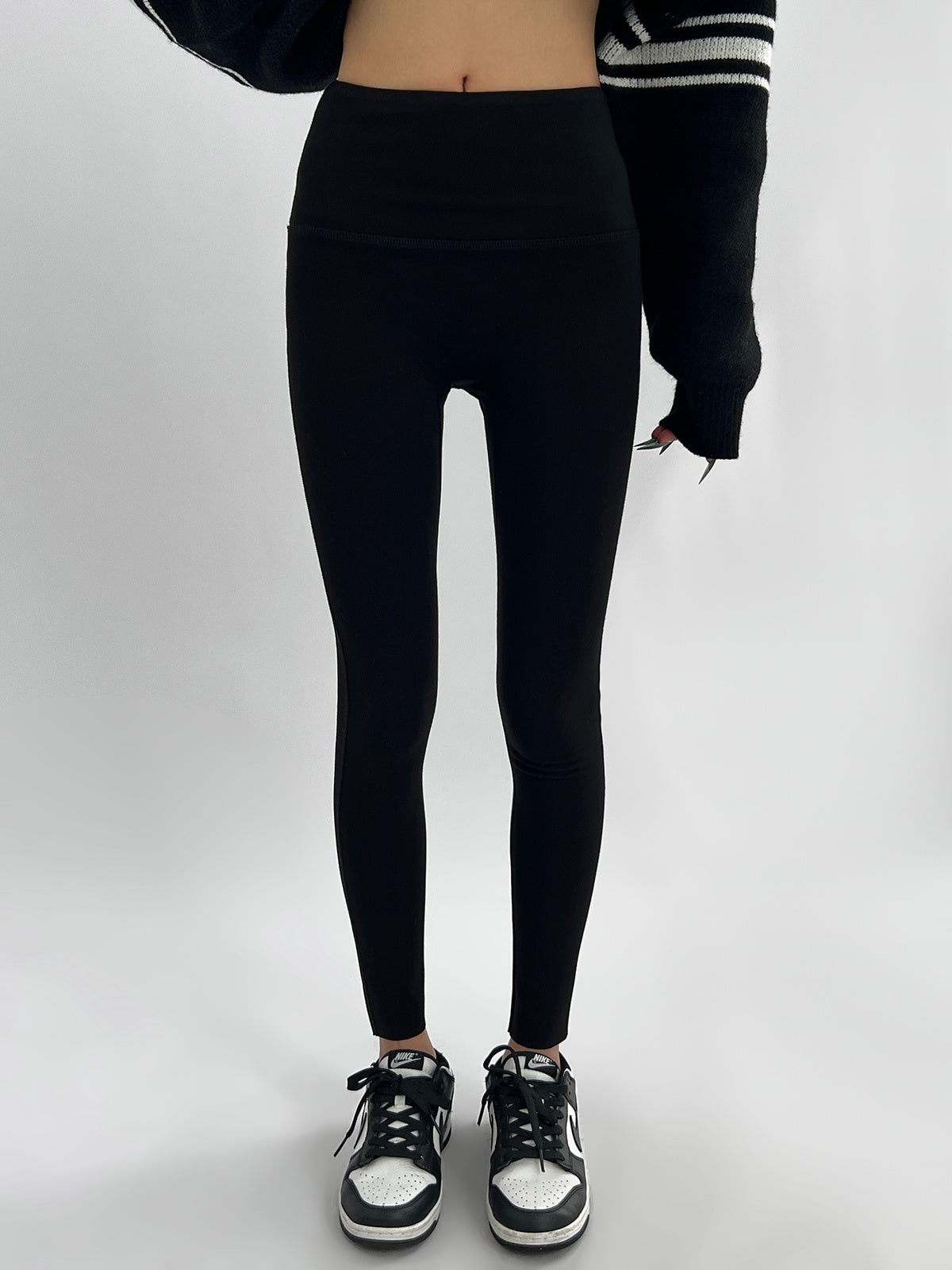 Women's Black Versatile Slim Leggings