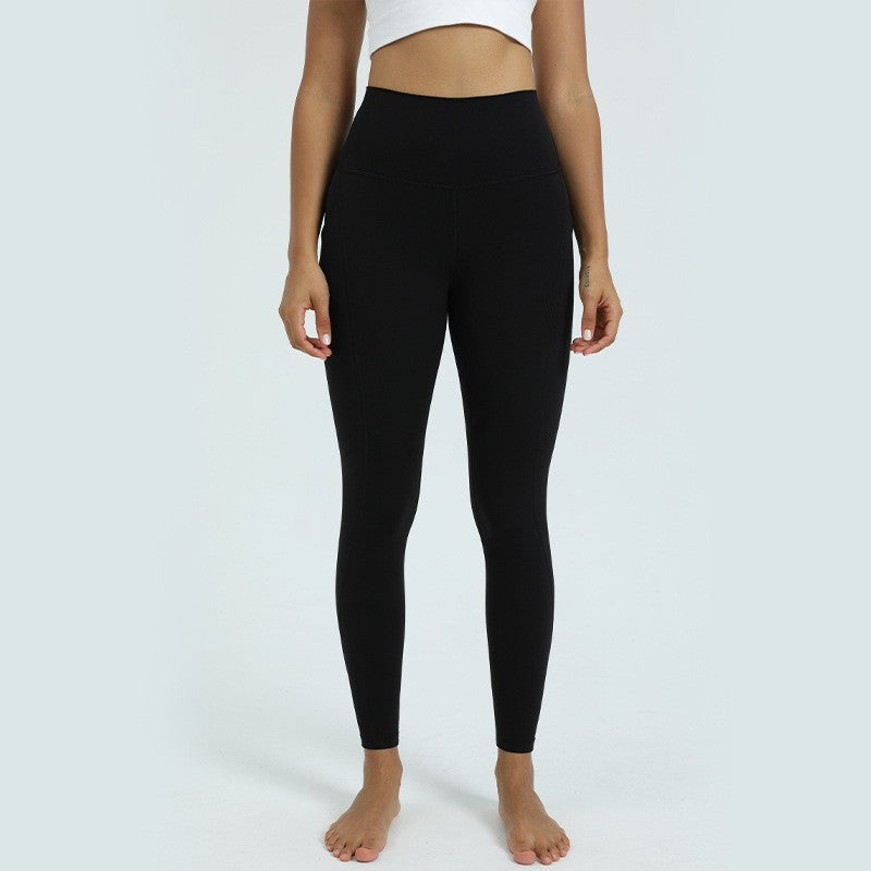 Pocket High Waist Buttock Lifting Yoga Clothes Elastic Abdominal Compression Tight Sweatpants