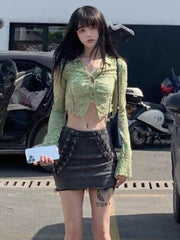 Temperament Short Long-sleeved Shirt Tops For Women - Clothing