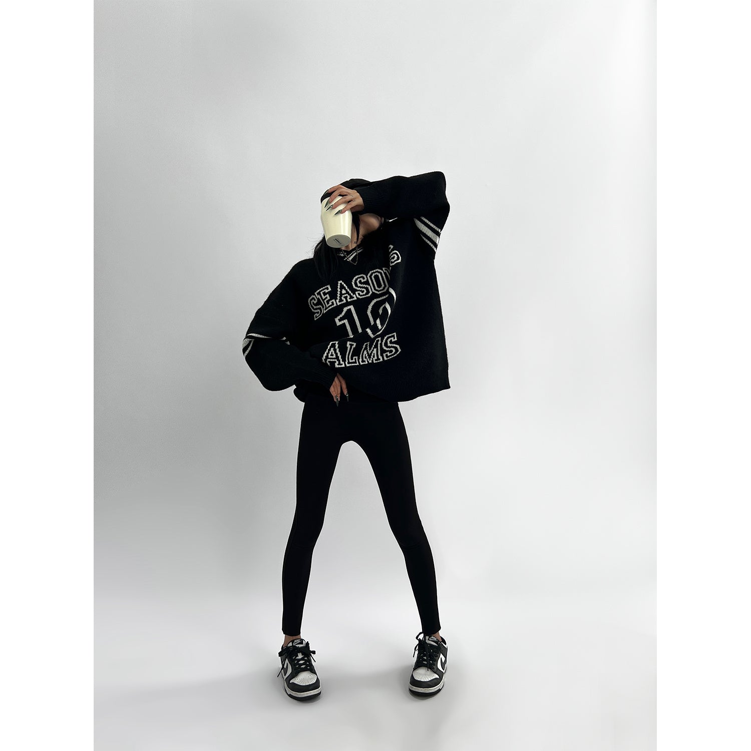 Women's Black Versatile Slim Leggings