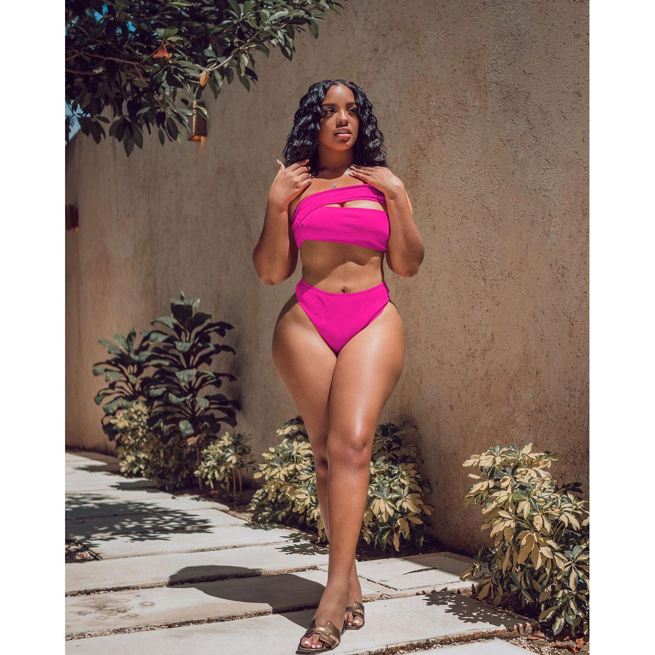 Split Swimsuit Women's Beach Solid Color Holiday Bikini