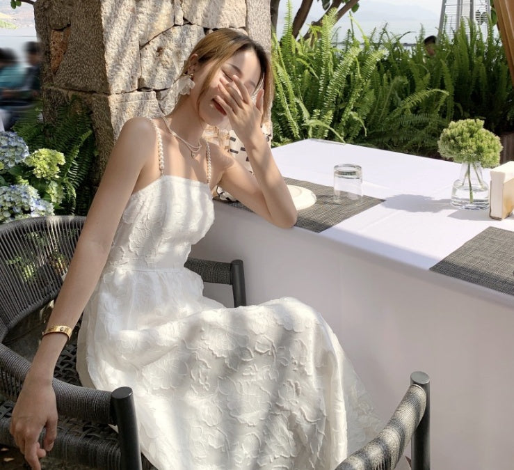 Backless Hot Girl Wear Sanya Seaside Holiday Beach Dress