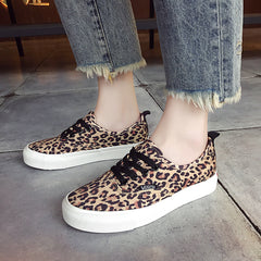 New Leopard Print Canvas Shoes Women's Casual Sports Shoes