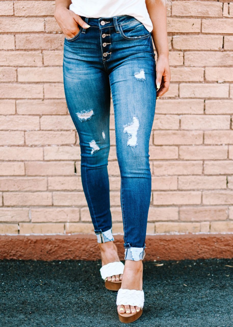 Women’s High Waist Flare Jeans – Stretchy Bell Bottom Denim