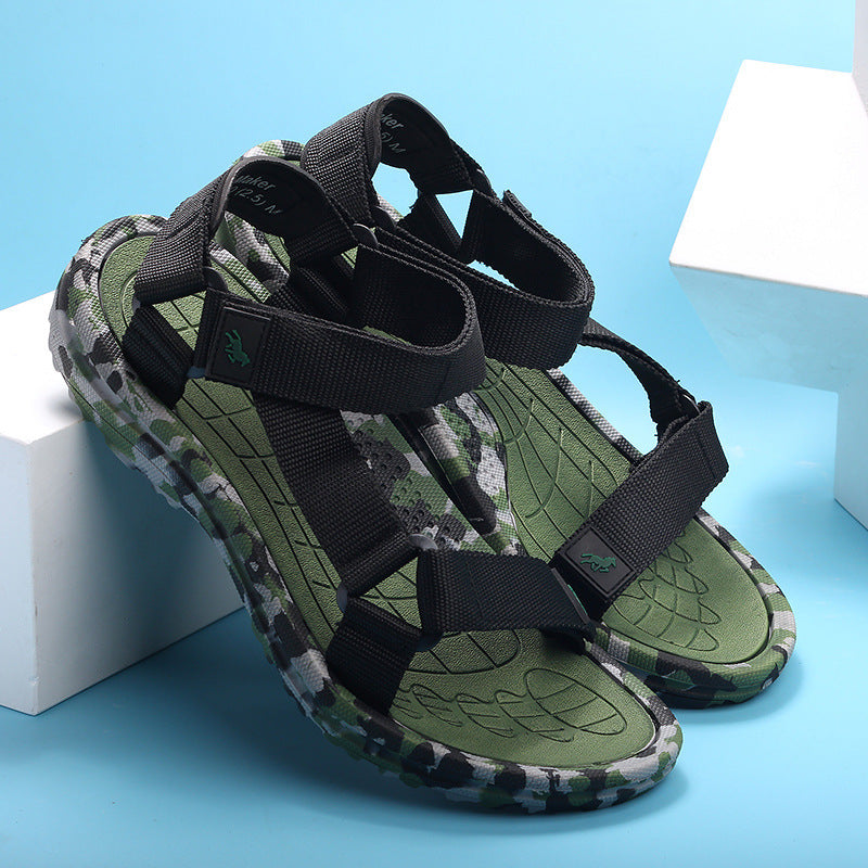 Summer Casual Sandals Men's Trend All-match Men's Widening Fat
