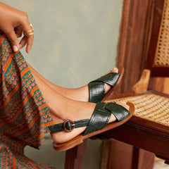 Summer Flat Large Buckle  Toe Sandals