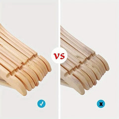 30x Wooden Coat Hangers with Trouser Bars – Clothes & Suit Hangers UK