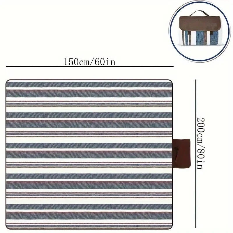 Outdoor Picnic Mat with Handle – Foldable Beach & Park Rug, Washable