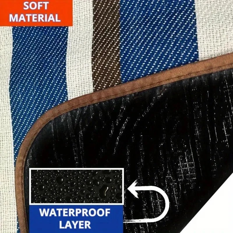 Outdoor Picnic Mat with Handle – Foldable Beach & Park Rug, Washable