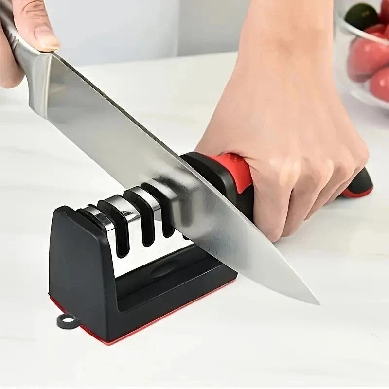 4-Stage Professional Knife Sharpener with Tungsten Steel, Diamond, and Ceramic