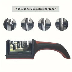 4-Stage Professional Knife Sharpener with Tungsten Steel, Diamond, and Ceramic