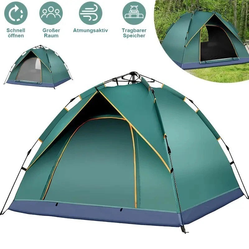 3-4 Person Automatic Camping Tent – Double Layer Waterproof Pop Up Outdoor Tent