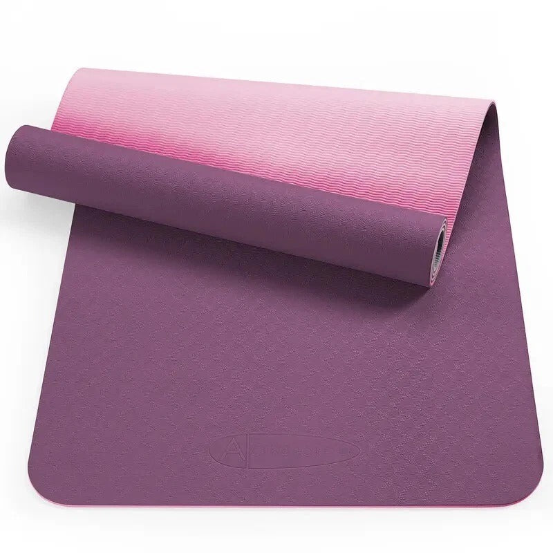 Non-Slip Yoga Mat with Strap – 183x61cm Exercise Mat for Home Gym