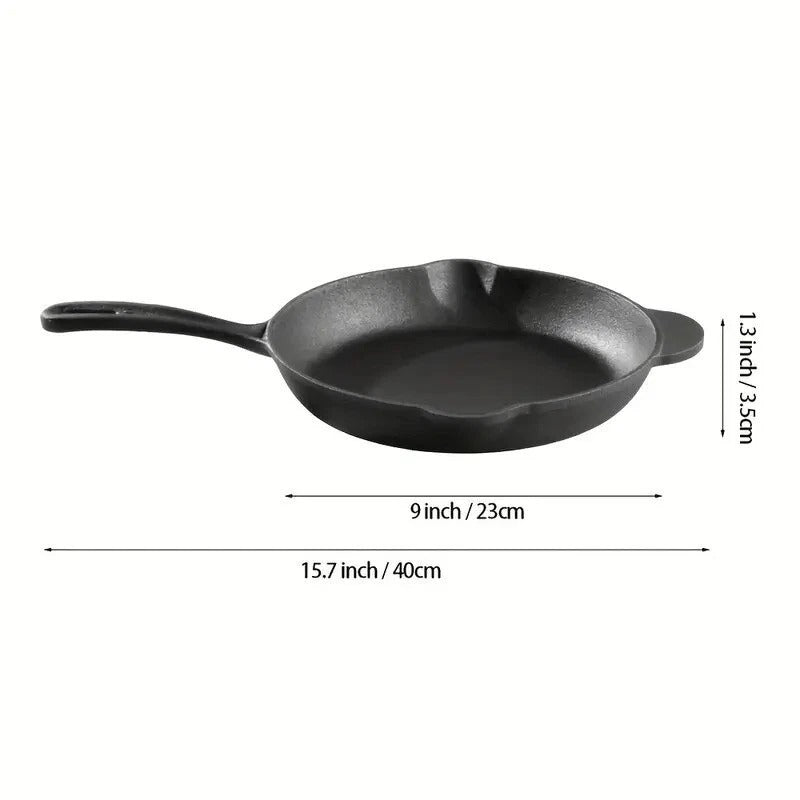 Cast Iron Grill Pan – Non-Stick Ridged Skillet for Steak & BBQ