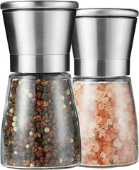 2x Pepper and Salt Grinder Set Mill Adjustable Stainless Steel Shaker Coarse