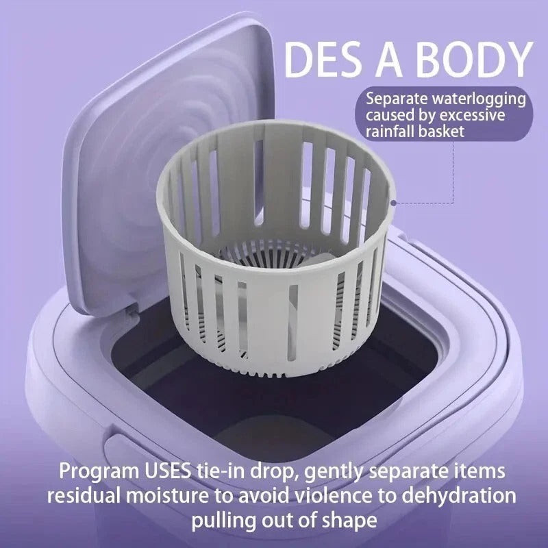 Portable Mini Washing Machine & Dryer Combo – Foldable Compact Design