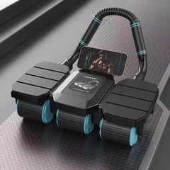 Ab Roller with 4/6 Wheels – Auto Rebound, Elbow Support, Timer & Pad Core Traine