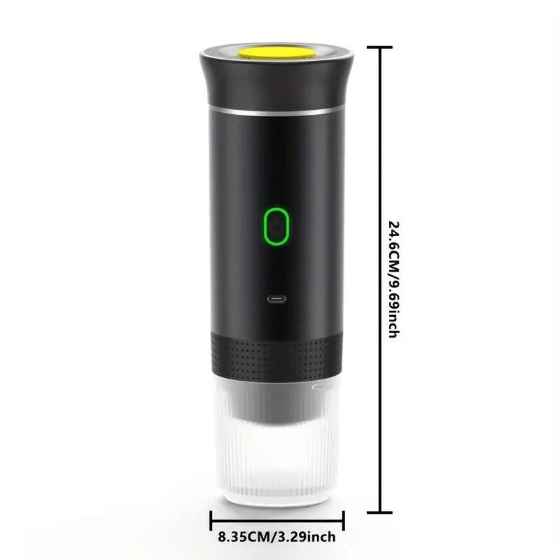 Portable Espresso Maker USB C – Self-Heating, for Coffee Pods & Grounds