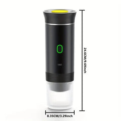 Portable Espresso Maker USB C – Self-Heating, for Coffee Pods & Grounds