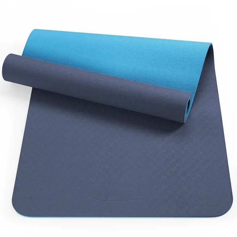 Non-Slip Yoga Mat with Strap – 183x61cm Exercise Mat for Home Gym