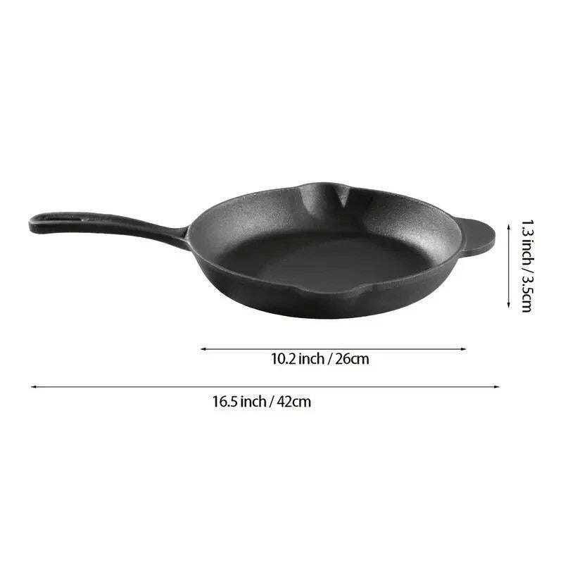 Cast Iron Grill Pan – Non-Stick Ridged Skillet for Steak & BBQ