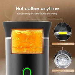 Portable Espresso Maker USB C – Self-Heating, for Coffee Pods & Grounds