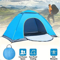 3-4 Person Pop Up Camping Tent – Instant Setup Waterproof Dome for Outdoor Use