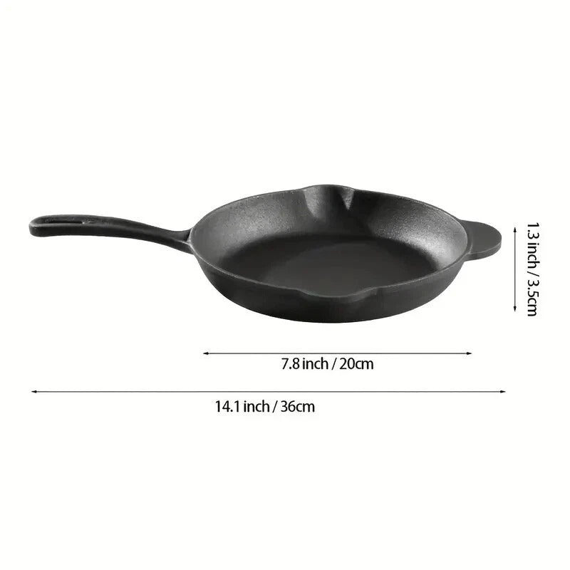 Cast Iron Grill Pan – Non-Stick Ridged Skillet for Steak & BBQ